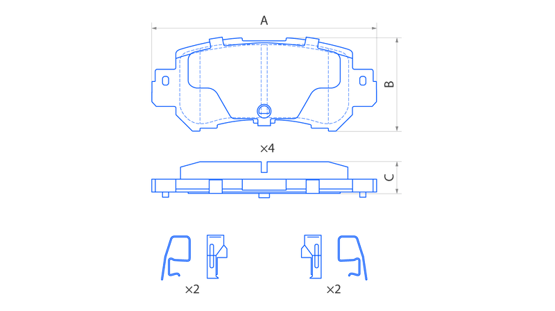 Колодки задние V1081