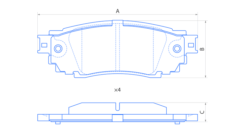 Колодки задние V1122