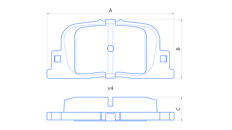 Колодки задние дисковые V1128